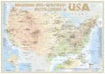 Bourbon-Rye-Whiskey Distilleries in USA - Tasting Map 34x24cm