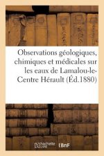 Observations Geologiques, Chimiques Et Medicales Sur Les Eaux de Lamalou-Le-Centre Herault