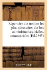 Repertoire Raisonne Des Notions Les Plus Necessaires Des Lois Administratives, Civiles, Commerciales