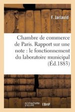 Chambre de Commerce de Paris. Rapport Sur Une Note Du Laboratoire Municipal Et Son Fonctionnement