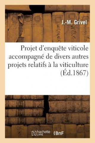 Projet d'Enquete Viticole & Divers Autres Projets Relatifs A La Viticulture Et Industrie Des Vins