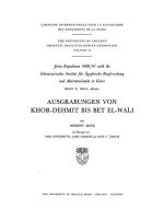 Ausgrabungen von Khor-Dehmit bis Bet El-Wali