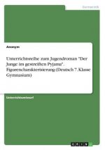 Unterrichtsreihe zum Jugendroman Der Junge im gestreiften Pyjama. Figurencharakterisierung (Deutsch 7. Klasse Gymnasium)