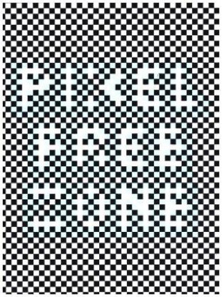 Notizbuch Graphic L Smooth Bonded Leather - Pixel free zone, schwarz/blau/weiß