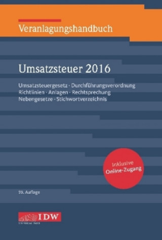 Veranlagungshandbuch Umsatzsteuer 2016 (USt 2016)