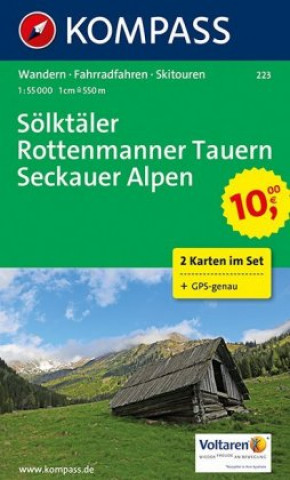KOMPASS Wanderkarte Sölktäler - Rottenmanner Tauern - Seckauer Alpen 1 : 50 000