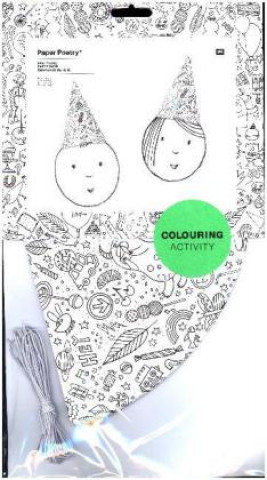 Partyhüte, Colouring Activity, 8 Stück