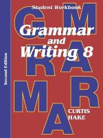 Saxon Grammar & Writing 2nd Edition Grade 8 Student Workbook