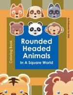 Rounded Headed Animals In A Square World Coloring Book