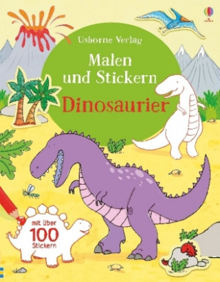 Malen und Stickern: Dinosaurier