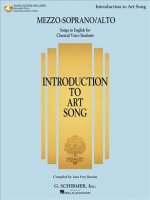 Introduction To Art Song For Mezzo-Soprano/Alto (Book/Online Audio)