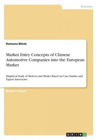 Market Entry Concepts of Chinese Automotive Companies into the European Market (Ramona Blietz)(Brožovaná)