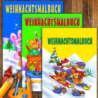 Weihnachtsmalbuch, 3 Hefte