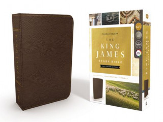 KJV, The King James Study Bible, Bonded Leather, Brown, Red Letter, Full-Color Edition