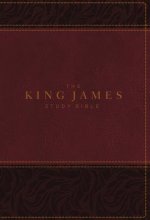 KJV, The King James Study Bible, Leathersoft, Burgundy, Thumb Indexed, Red Letter, Full-Color Edition