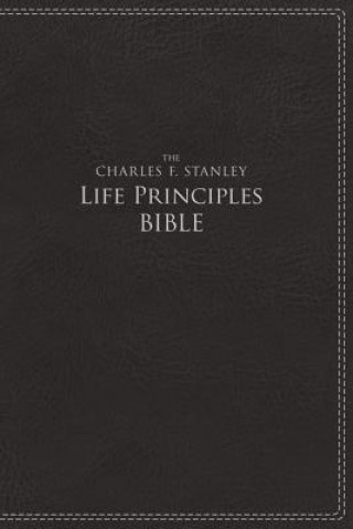 NIV, the Charles F. Stanley Life Principles Bible, Imitation Leather, Black, Red Letter Edition