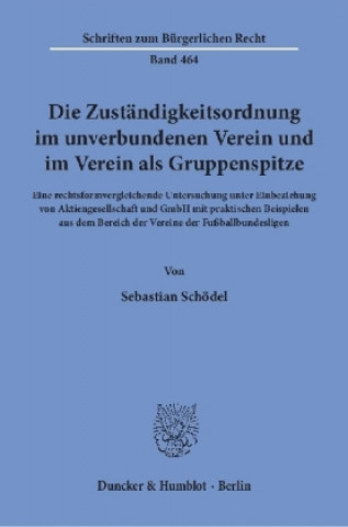 Die Zuständigkeitsordnung im unverbundenen Verein und im Verein als Gruppenspitze