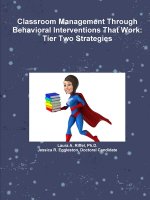 Classroom Management Through Behavioral Interventions That Work : Tier Two Strategies