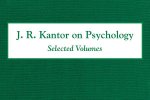 J.R. Kantor on Psychology