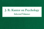 J.R. Kantor on Psychology