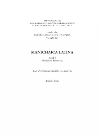 Manichaica Latina Band 4