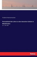Personalstand der Lehrer an den deutschen Schulen in Mittelfranken
