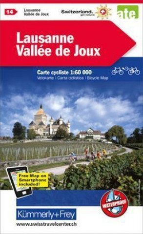 Radwanderkarte Lausanne - Vallée de Joux mit Ortsindex (14)