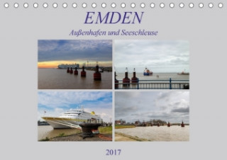 Emden - Außenhafen und Seeschleuse (Tischkalender 2017 DIN A5 quer)