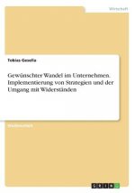 Gewünschter Wandel im Unternehmen. Implementierung von Strategien und der Umgang mit Widerständen