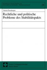Rechtliche und politische Probleme des Stabilitätspakts