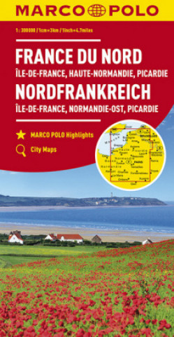 MARCO POLO Karte Frankreich Nordfrankreich 1:300 000