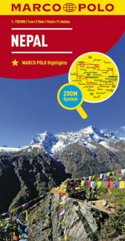MARCO POLO Länderkarte Nepal 1:750 000