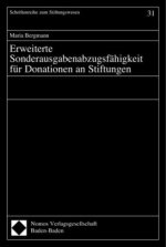 Erweiterte Sonderausgabenabzugsfähigkeit für Donationen an Stiftungen