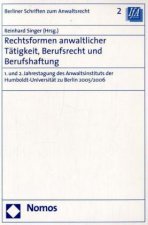 Rechtsformen anwaltlicher Tätigkeit, Berufsrecht und Berufshaftung
