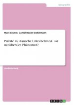 Private militarische Unternehmen. Ein neoliberales Phanomen?