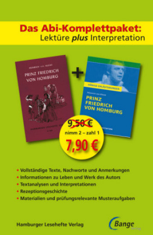 Prinz Friedrich von Homburg -  Lektüre plus Interpretation: Königs Erläuterung + kostenlosem Hamburger Leseheft von Heinrich von Kleist.