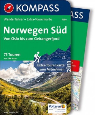 KOMPASS Wanderführer Norwegen Süd, Von Oslo bis zum Geirangerfjord, 75 Touren