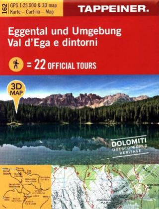 3D-Wanderkarte Eggental und Umgebung 1 : 25 000