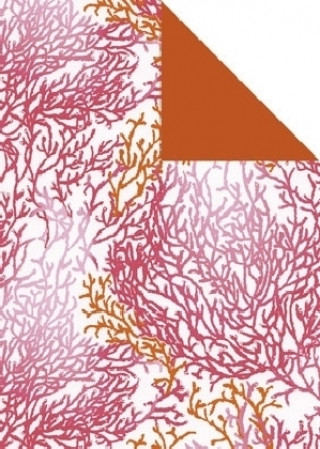 Geschenkpapier Issari koralle, 25 Bogen (70 x 100 cm)