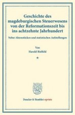 Geschichte des magdeburgischen Steuerwesens von der Reformationszeit bis ins achtzehnte Jahrhundert.