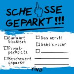 Scheiße geparkt - Klebezettel