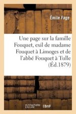 Une Page Sur La Famille Fouquet, A Propos de l'Exil de Madame Fouquet A Limoges
