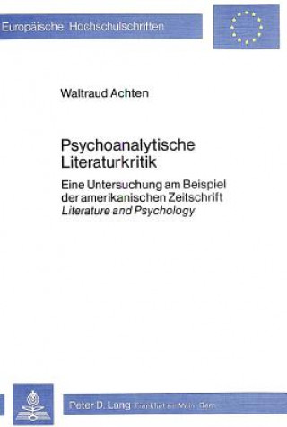 Psychoanalytische Literaturkritik