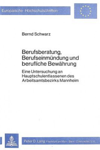 Berufsberatung, Berufseinmuendung und berufliche Bewaehrung