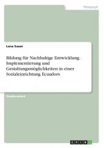 Bildung fur Nachhaltige Entwicklung. Implementierung und Gestaltungsmoeglichkeiten in einer Sozialeinrichtung Ecuadors