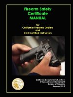 Firearm Safety Certificate - Manual for California Firearms Dealers and Doj Certified Instructors