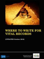 Where to Write for Vital Records (Updated October 2016)