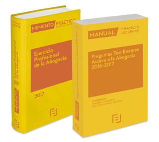 Pack Memento Ejercicio Profesional de la Abogacía 2017+Manual Preguntas Test Examen Acceso a la Abogacía 2016-2017