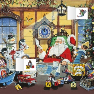 Adventskalender - Weihnachtsmann - Format 30 x 30 cm