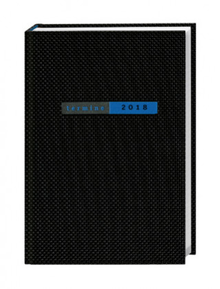 Terminer A6, Struktur schwarz - Kalender 2018